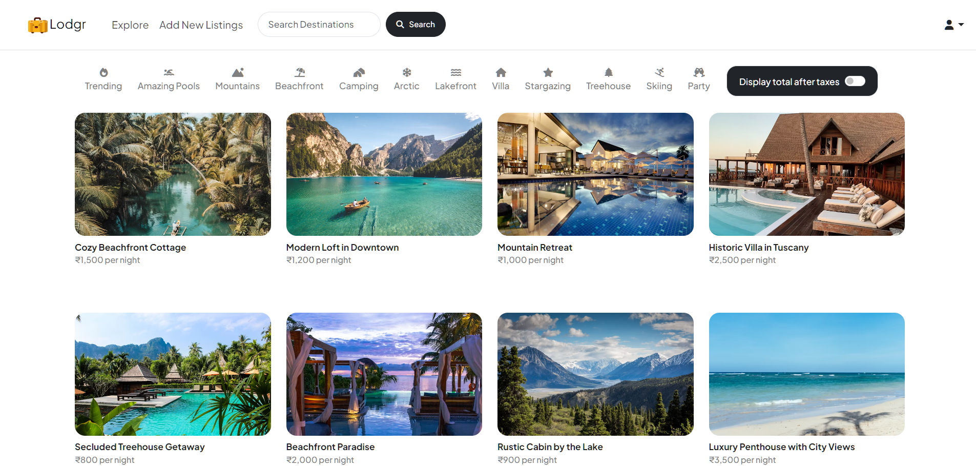 Lodgr Web App